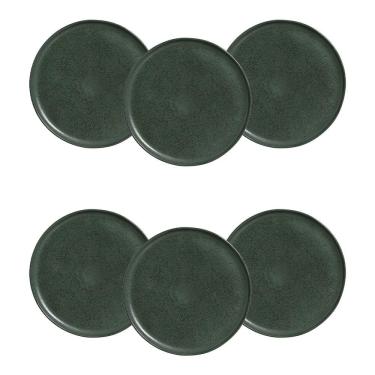 Imagem de Conjunto de Pratos Rasos Porto Brasil Bio Greenery 29cm - 6 Peças