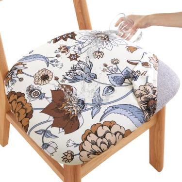 Imagem de Capas de assento para cadeiras de jantar CRFATOP, conjunto impermeável