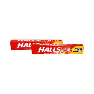 Imagem de Kit 2 Bala Halls Morango 28g