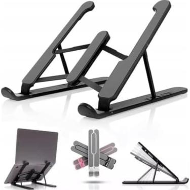 Imagem de Suporte para Notebook Ajustável, 6 Ângulos, Altura 5-15cm, Compatível com Notebooks 10-18 Polegadas, Dobrável e Portátil SERVE PARA SMARTFONE 