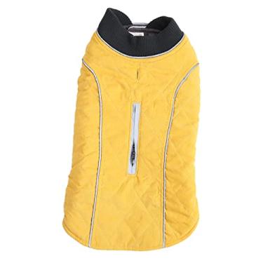 Imagem de Cão de Inverno Colete Amarelo Reflexivo Cão Casaco de Inverno Algodão Quente Cão Capuz Filhote de cachorro Jaqueta Quente Roupas Cão Jaqueta de Algodão Soft Pet Winter Coat S