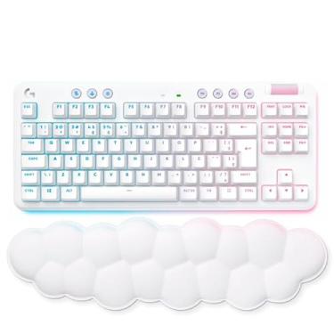 Imagem de Teclado Mecânico Gamer Sem Fio Logitech G715 RGB LIGHTSYNC Com Switch GX Brown Tactile, Apoio para Mãos em Formato de Nuvem, Compatível Com PC e Mac, Layout ABNT