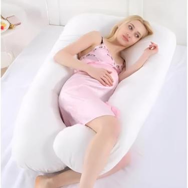 Imagem de Travesseiro Gestante De Corpo Grávida Almofada de Amamentação Perfeito - Branco