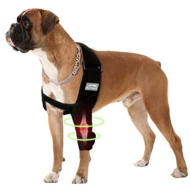 Imagem de Suporte de perna frontal para cães para displasia de cotovelo, deslocamento do ombro, higroma, protetor de cotovelo para evitar lamber ferimentos, evitar cone de vergonha, manga de recuperação de cães