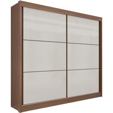 Imagem de Guarda Roupa Cancun Castanho Off White 2 Portas 6 Gavetas D?doro