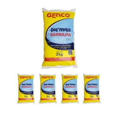 Imagem de Kit 5 Elevador De Ph Granulado Barrilha 2kg - Genco