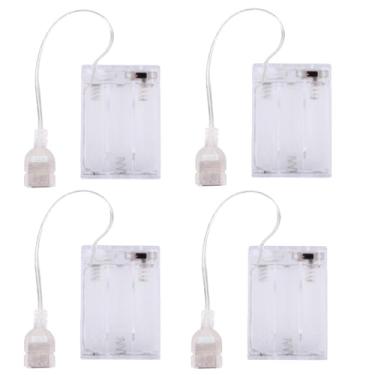 Imagem de BTFO 4un. Pacote Baterias para Letreiros Neon LED de 5 V, Caixa de Bateria Luz Neon USB Branca Que Converte Luzes USB em Luzes Operadas Por Bateria