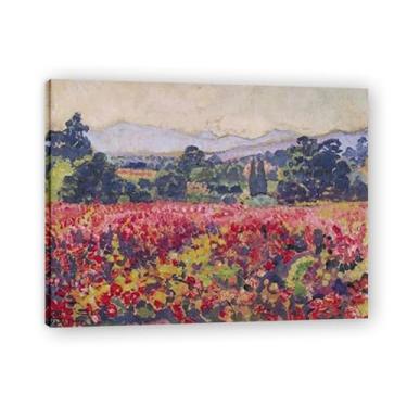 Imagem de VineyardThéo van Rysselberghe: Impressão em tela neoimpressionista belga chave 70 x 91 cm emoldurada