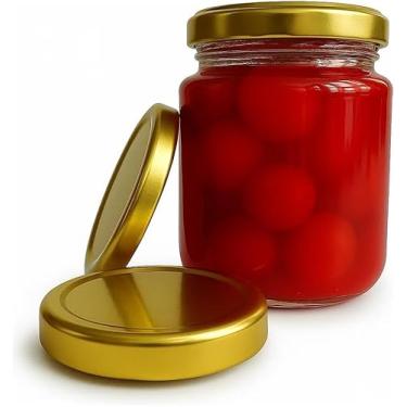 Imagem de Kit Com 12 Potes Vidro Nadir Figueiredo Belém 240ml Tampa E Lacre (Dourado)