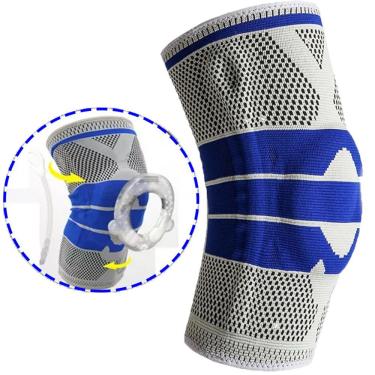 Imagem de Joelheira Ortopédica Gel Silicone Compressão Muscular