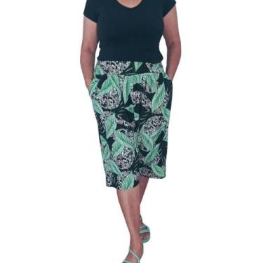 Imagem de Bermuda Feminina Estampada em Malha Fria - Conforto, Estilo e Leveza -
