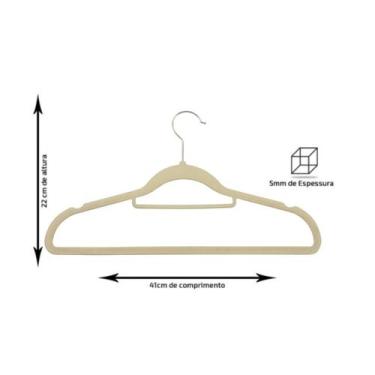 Imagem de Cabide de veludo adulto slim ultrafino kit com 10 unidades - Magala, C