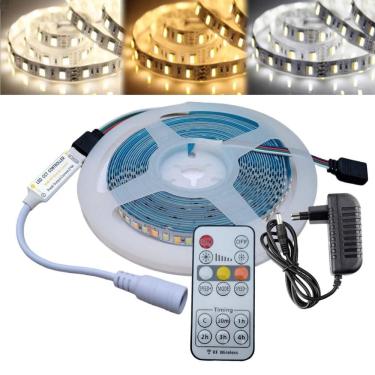 Imagem de Fita Led De 5M 12V Com 3 Cores De Luz Com Controle E Fonte