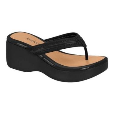 Imagem de Tamanco Beira Rio 8455.305 Salto Grosso Anabela Casual Feminino-Feminino