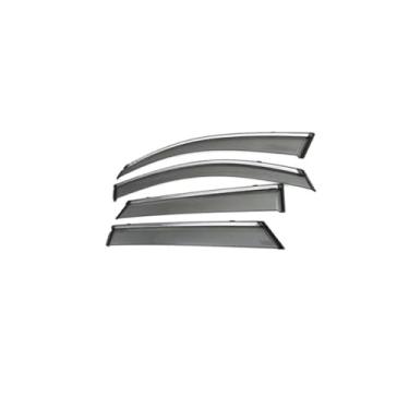 Imagem de GRJQRKHZ Defletor de janela lateral de carro para A&UDI Q5 2010-2018 Weathershied viseira de porta vento sol proteção chuva janela lateral defletores de vento