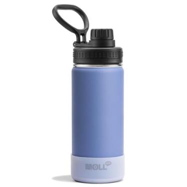Imagem de Garrafa de água isolada Thermos Mollcity Kids 470ml azul