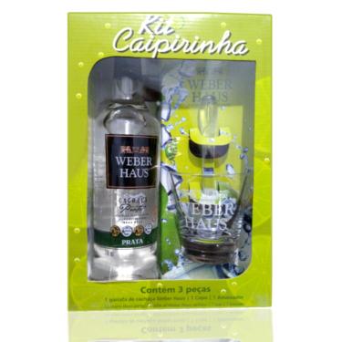 Imagem de Kit Caipirinha Cachaça Weber Haus 700ml + Copo e Macerador