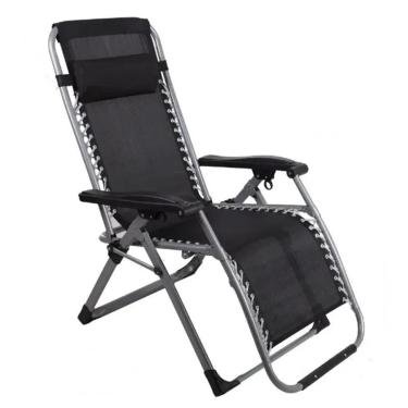 Imagem de Cadeira Espreguiçadeira Pel-006Z Gravidade Zero Preta