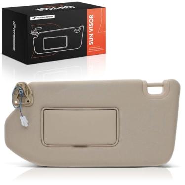 Imagem de A-Premium Visor solar do lado esquerdo do motorista compatível com Nissan Pathfinder 2013-2019 e Infiniti QX60 2014-2019, JX35 2013, cinza