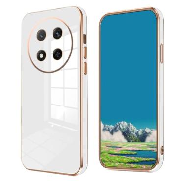 Imagem de Anlalish Compatível com Honor Magic 7 Lite capa de silicone à prova de choque, para Honor Magic 7 Lite capa de telefone fina capa de proteção fofa (branca)