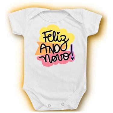 Imagem de Body Para Bebê Ano Novo Colorido Rosa Menina Presente Mamãe - Borizinh