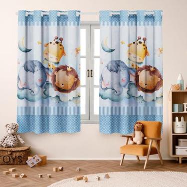 Imagem de Cortina Safari Baby 2,00X 1,50 para Quarto Infantil, Criança, Bebe, Ja