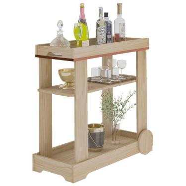 Imagem de Carrinho 4 Rodízios E 1 Prateleira Milão Naturale