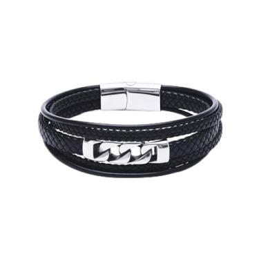 Imagem de Pulseiras punk rock unissex para homens e mulheres pulseira punk, One Size, Aço inoxidável, Sem Pedra Preciosa