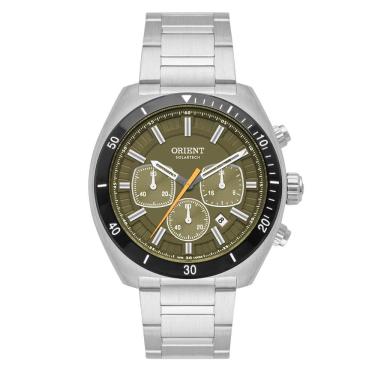 Imagem de Relógio Orient Masculino Ref: Mbssc286 E1sx Solar Cronógrafo Prateado