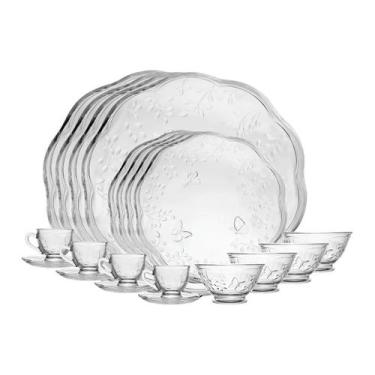 Imagem de Jogo de jantar cristal ecológico com 20 peças new butterfly - LYOR