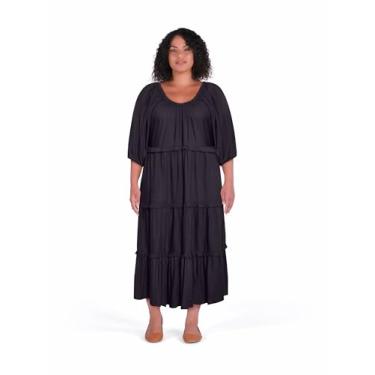 Imagem de City Chic Vestido feminino plus size - Ophelia Stella, Azul marino, 26 Plus