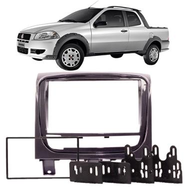 Imagem de Moldura 2 Din Strada Adventure Trekking Working 2013 à 2020 Grafite Brilhante Multimidia 7 Polegadas