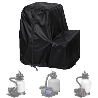 Imagem de QVEEQ Capa de bomba de filtro de areia, capas de bomba de piscina para unidades externas é tecido Oxford 600d impermeável adequado para Intex Krystal Clear e outras capas protetoras de bomba de filtro