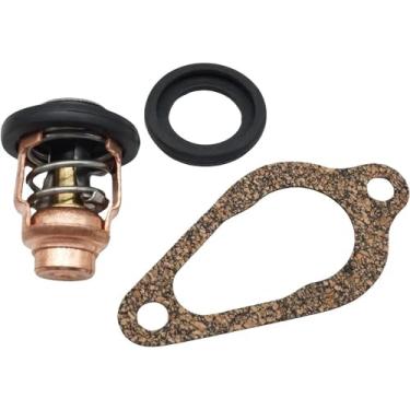 Imagem de Kit de termostato e junta para motor de popa Mercury Mariner 10HP, 15HP e 20HP (855676002, 8M0119207, 8M0139434, 855676005)