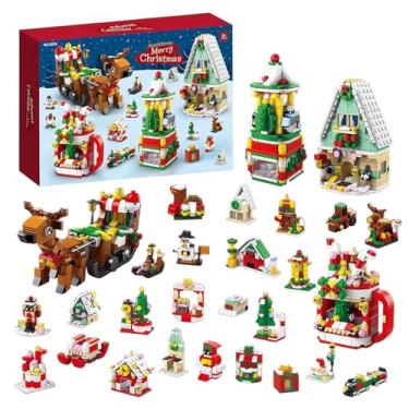 Imagem de Calendário Do Advento Natalino 2025 6 em 1 Pai Natal e o comboio 24 surpresas contagem decrescente Compatível com LEGO Presente para crianças e adultos (Rena de Natal)