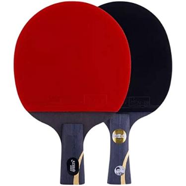 Imagem de Conjunto de raquete de tênis de mesa com bolsa de transporte – 2 tacos de tênis de mesa + 3 bolas de pingue-pongue para treinadores, amadores, iniciantes e especialistas