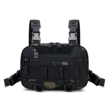 Imagem de Mochila pequena para caminhada, mochila masculina de grande capacidade para equipamento de pesca, pacote de peito para homens, mochila de viagem pronta para pesca com suporte para vara