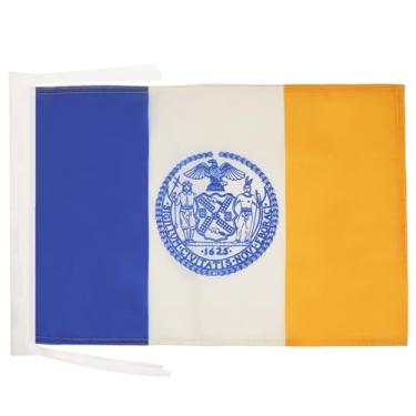 Imagem de AZ FLAG Bandeira da cidade de Nova York 18" x 12" Cordões - Americano - Bandeiras pequenas dos EUA 30 x 45 cm - Faixa 18x12"