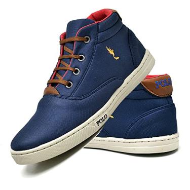 Imagem de Tênis Casual Masculino Menino Garoto Cano Alto Botinha Escola Tendencia, Ref.: SAP7800INF, Polo Blu ORIGINAL (Azul, BR, Criança de 9 a 12 anos, Numérico, 33)