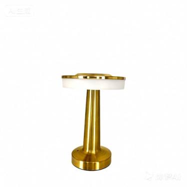 Imagem de Luminaria Quarto de Mesa Luz Recarregável Touch LâMpada de Estudo sem Fio Decoração, Indispensável para a Vida DoméStica(Dourado)