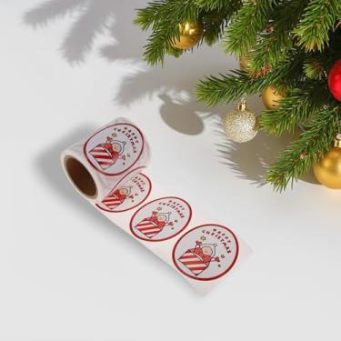 Imagem de Generic 1Pcs Christmas Stickers for Ceramic Glass Metal Paper Plastic Peel and Stick Present Cartoons 120 Stickers Coated Paper Red White