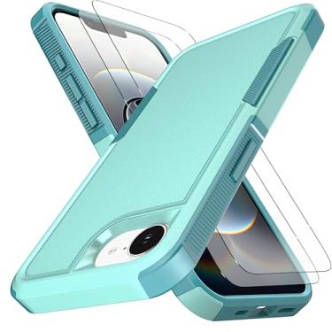 Imagem de YmhxcY Para iPhone 16E [proteção contra quedas de grau militar de 3,5 metros] [antiderrapante] [2 peças de protetor de tela TPE HD] Capa resistente à prova de choque para iPhone 16E 6,1 polegadas