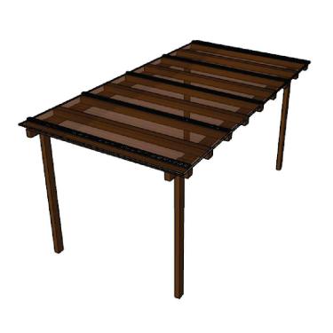 Imagem de Kit Policarbonato Bronze 4mm 4,00m X 1,00m - Perfis Naturais