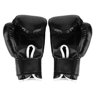 Imagem de Cryfokt Bolsas Infantis Confortáveis ​​e Legais para Muay Thai, Kickboxing, Saco de Pancadas, Sparring - para 3 a 12 Anos - Material PU (luvas pretas palmas pretas)