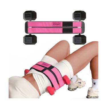 Imagem de Cinto com barra de impulso no quadril para academia, almofada de suporte de fitness para agachamentos e pilates