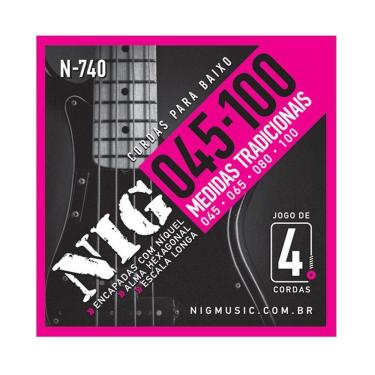 Imagem de Encordoamento P/ Baixo 4 Cordas Nig N740 45/100 - Ec0246