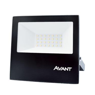 Imagem de Refletor Avant Led Slim 50W Luz Branco Neutra 4000K Preto Bivolt