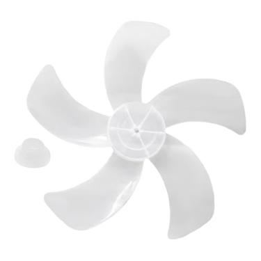 Imagem de Generic Substituição de folhas de ventilador 5 folhas, encaixe doméstico, peça de alto desempenho, acessórios profissionais de pé, pás de ventilador de pé, Branco