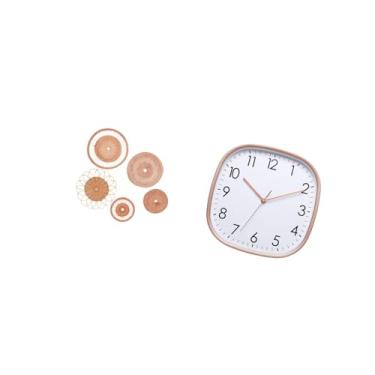 Imagem de Fenteer Arte de Parede em Rattan Trançado com Relógio Digital para Decoração de Corredor, Quarto, Café, Sala de Jantar, Casa, Estilo Fazenda E Academ