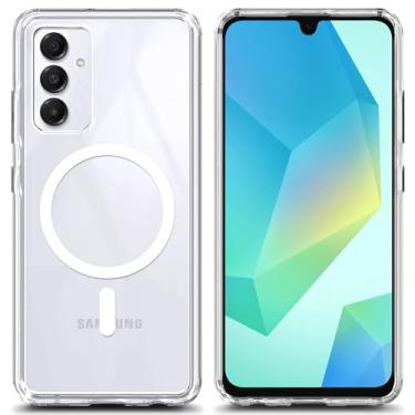 Imagem de YZB Capa magnética para celular Samsung Galaxy A16 5G/4G, compatível com MagSafe, ajuste fino, leve, à prova de choque, proteção de nível militar, resistente a amarelamento resistente a arranhões